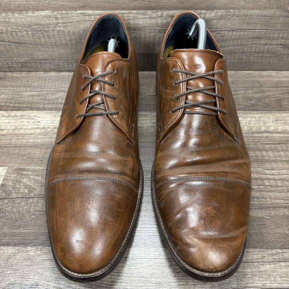 Cole Haan Lenox Hill Leather Cap Toe Oxford Brown Mens US Size 13 C11632 Shoes - Picture 2 of 9